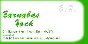 barnabas hoch business card